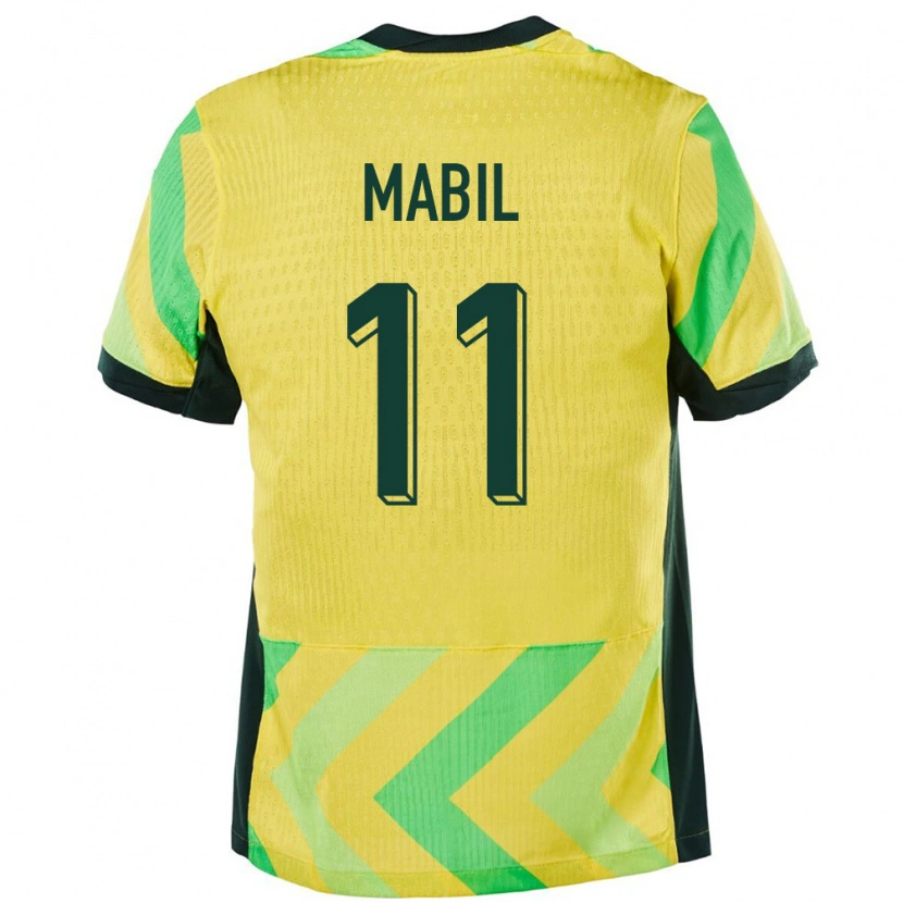 Danxen Men Australia Awer Mabil #11 Golden Home Jersey 24-26 T-Shirt