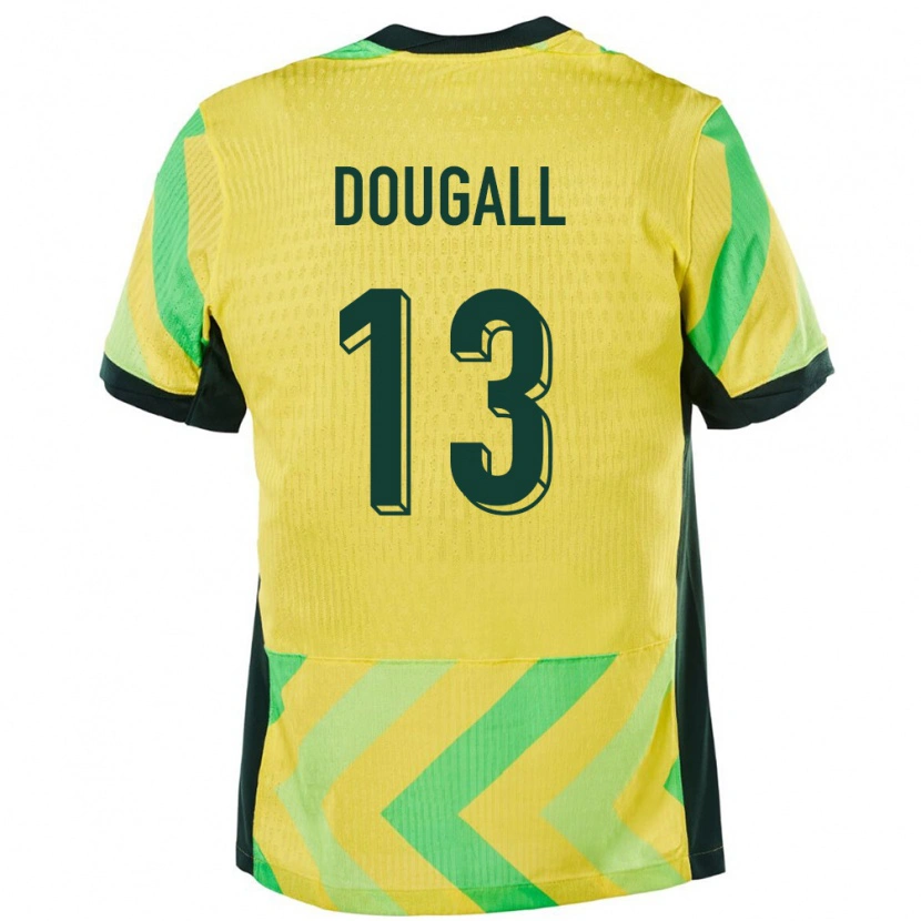 Danxen Men Australia Kenny Dougall #13 Golden Home Jersey 24-26 T-Shirt
