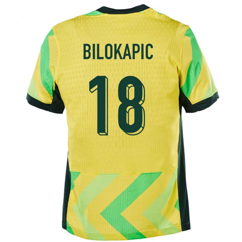 Danxen Men Australia Nicholas Bilokapic #18 Golden Home Jersey 24-26 T-Shirt
