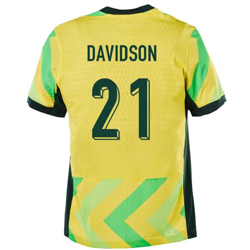 Danxen Men Australia Jason Davidson #21 Golden Home Jersey 24-26 T-Shirt