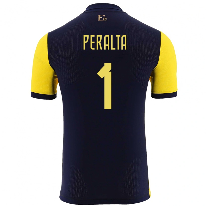 Danxen Men Ecuador Miguel Peralta #1 Yellow Home Jersey 24-26 T-Shirt