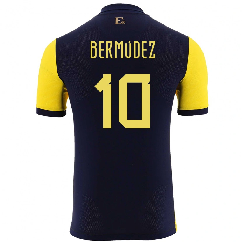 Danxen Men Ecuador Michael Bermúdez #10 Yellow Home Jersey 24-26 T-Shirt