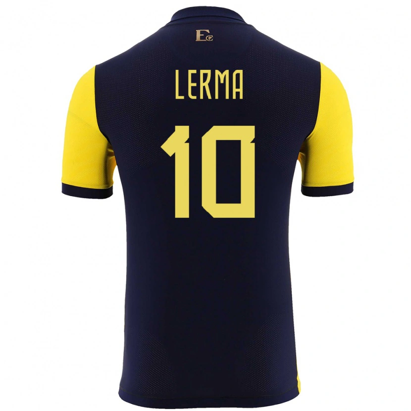 Danxen Men Ecuador Justin Lerma #10 Yellow Home Jersey 24-26 T-Shirt