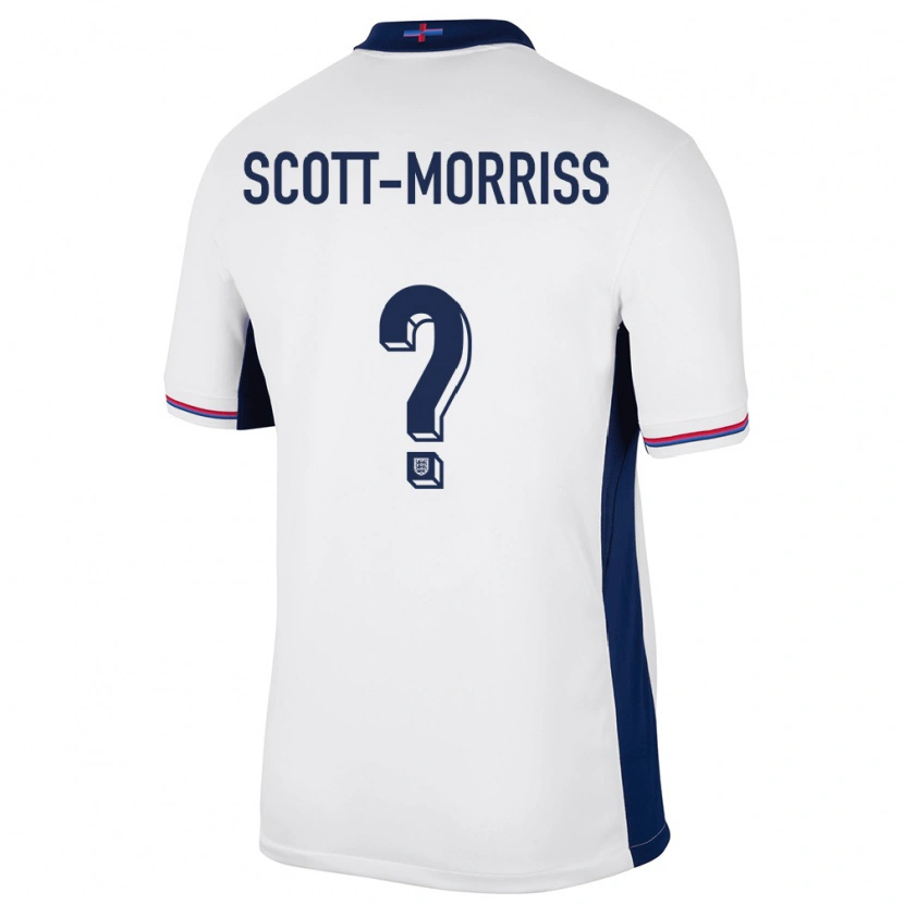 Danxen Men England Gus Scott-Morriss #0 White Home Jersey 24-26 T-Shirt