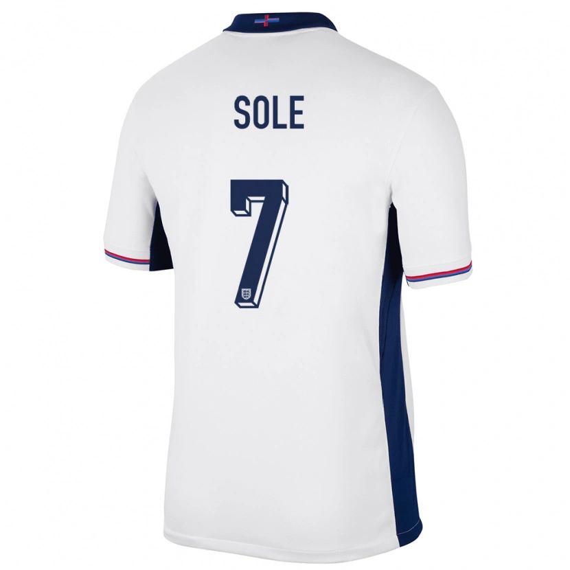 Danxen Men England Giuseppe Sole #7 White Home Jersey 24-26 T-Shirt