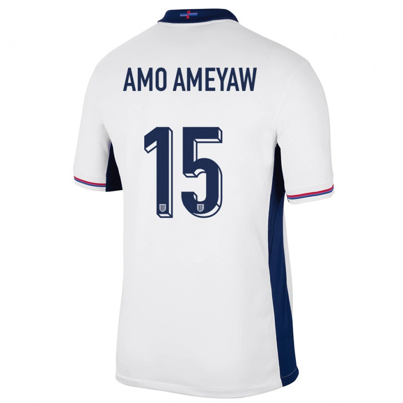 Danxen Men England Samuel Amo-Ameyaw #15 White Home Jersey 24-26 T-Shirt