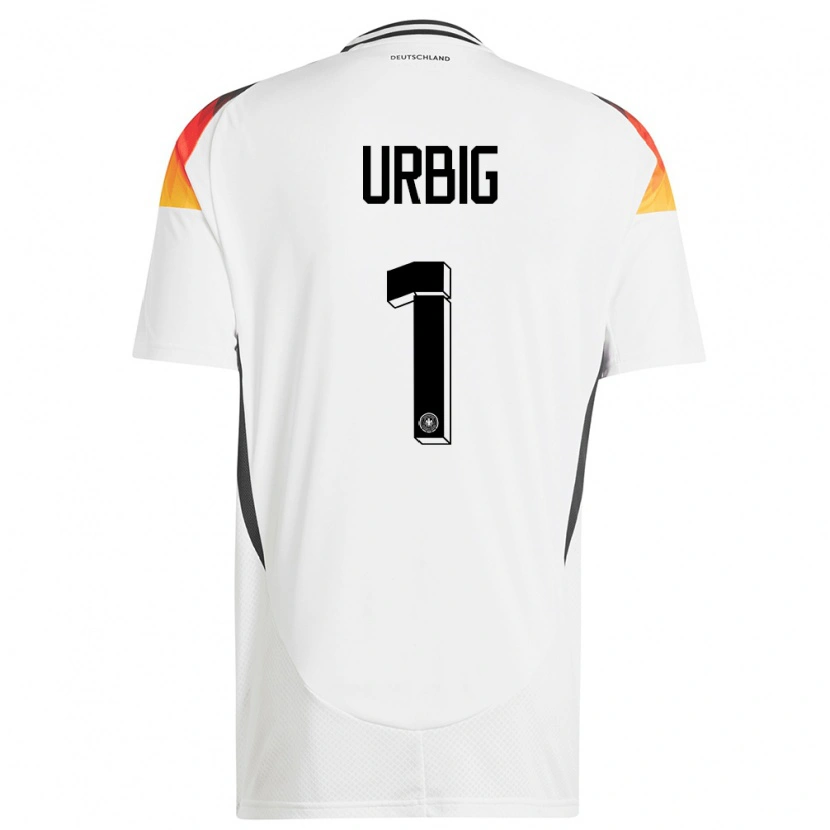 Danxen Men Germany Jonas Urbig #1 White Home Jersey 24-26 T-Shirt