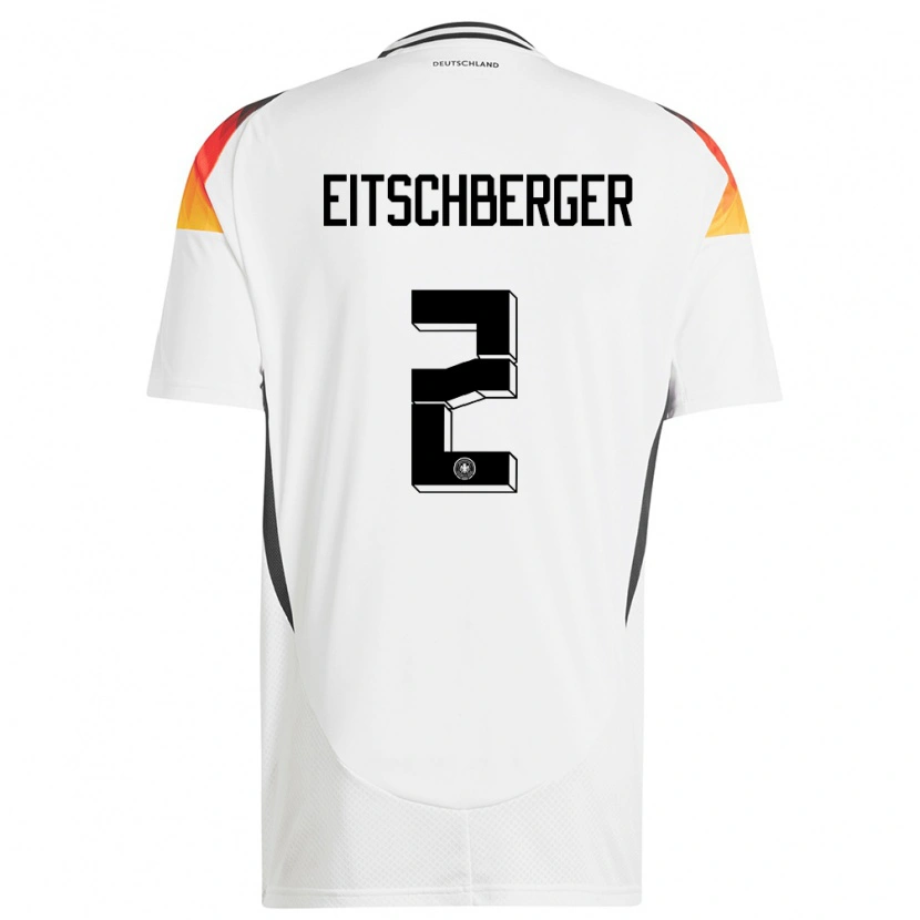 Danxen Men Germany Julian Eitschberger #2 White Home Jersey 24-26 T-Shirt