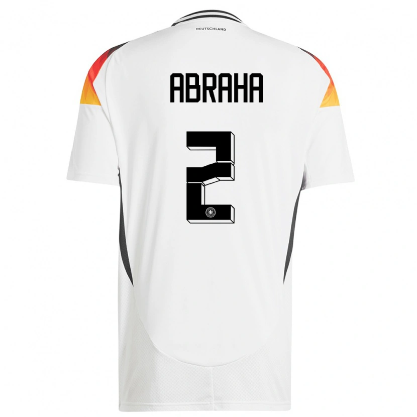 Danxen Men Germany Natnael Abraha #2 White Home Jersey 24-26 T-Shirt