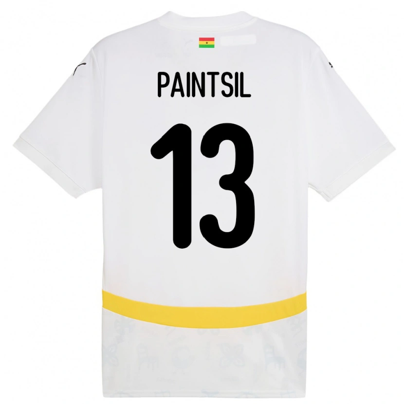 Danxen Men Ghana Joseph Paintsil #13 White Home Jersey 24-26 T-Shirt