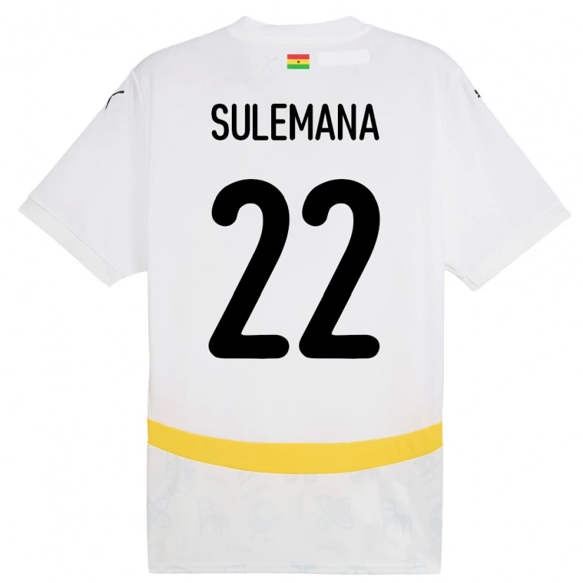 Danxen Men Ghana Ibrahim Sulemana #22 White Home Jersey 24-26 T-Shirt