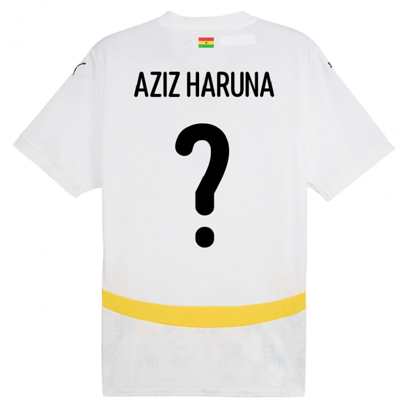 Danxen Men Ghana Dari Aziz Haruna #0 White Home Jersey 24-26 T-Shirt