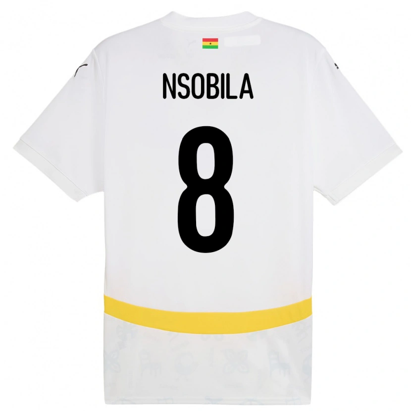 Danxen Men Ghana Dominic Nsobila #8 White Home Jersey 24-26 T-Shirt
