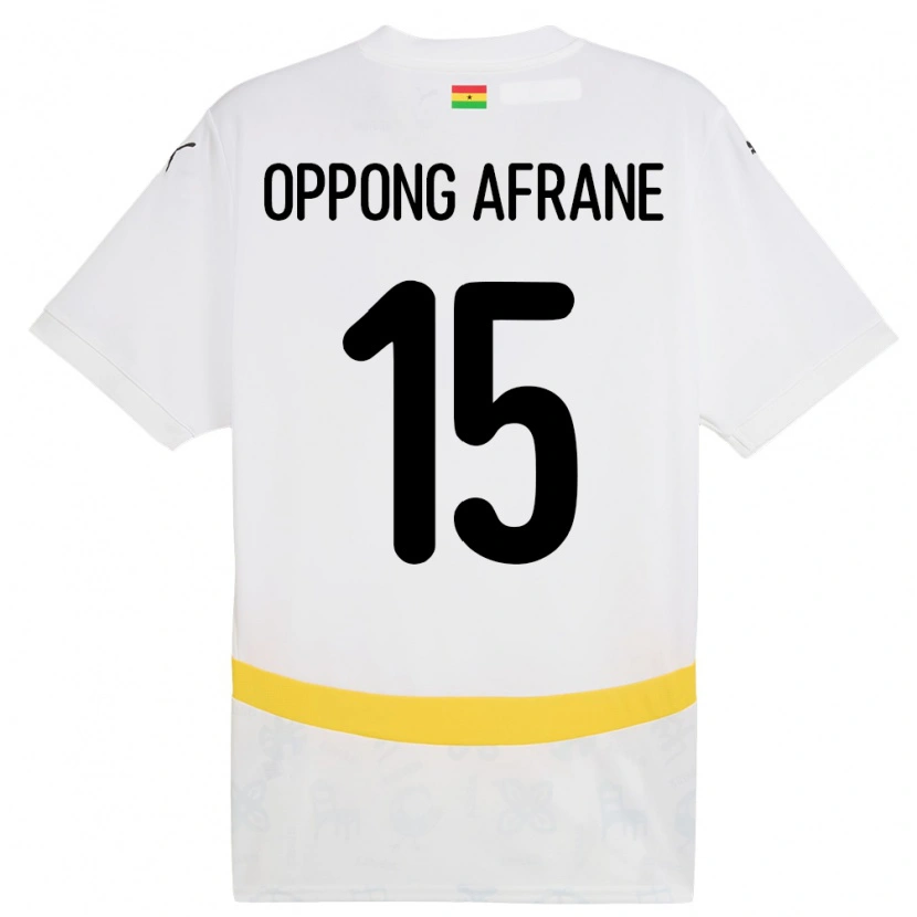 Danxen Men Ghana David Oppong Afrane #15 White Home Jersey 24-26 T-Shirt