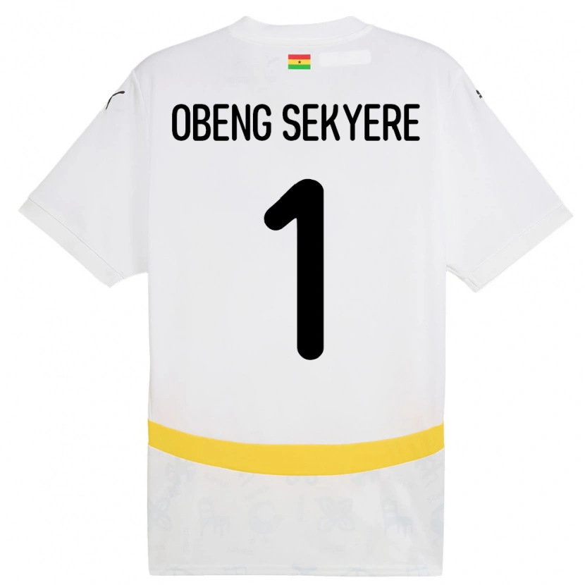 Danxen Men Ghana Gregory Obeng Sekyere #1 White Home Jersey 24-26 T-Shirt