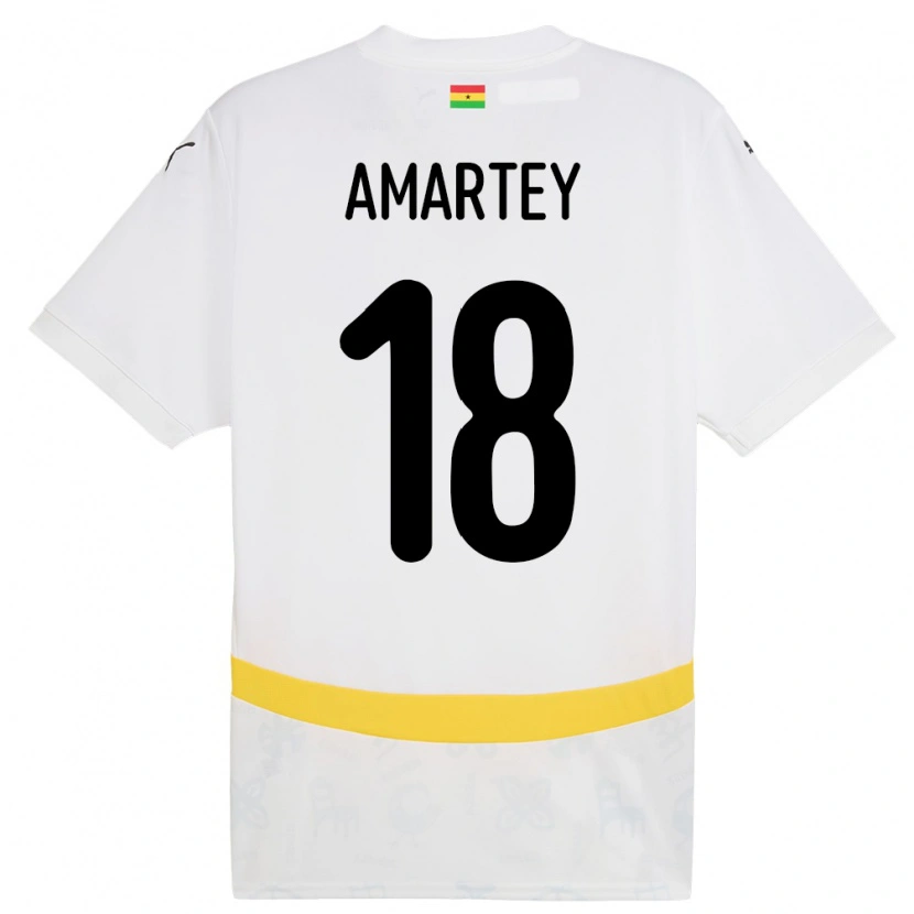 Danxen Men Ghana Daniel Amartey #18 White Home Jersey 24-26 T-Shirt