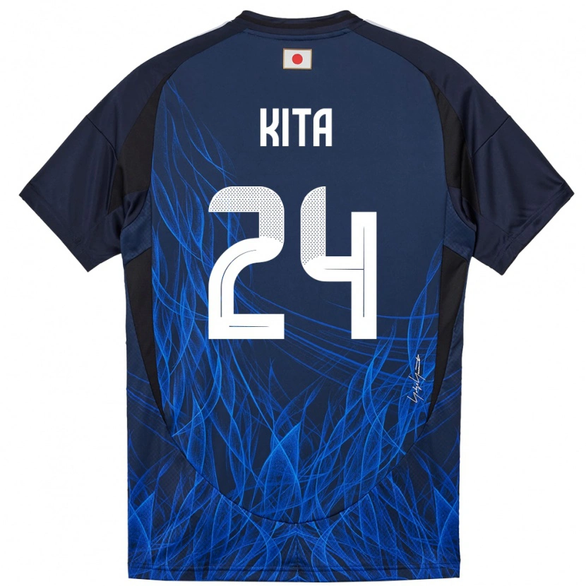 Danxen Men Japan Kazunari Kita #24 Dark Blue Home Jersey 24-26 T-Shirt