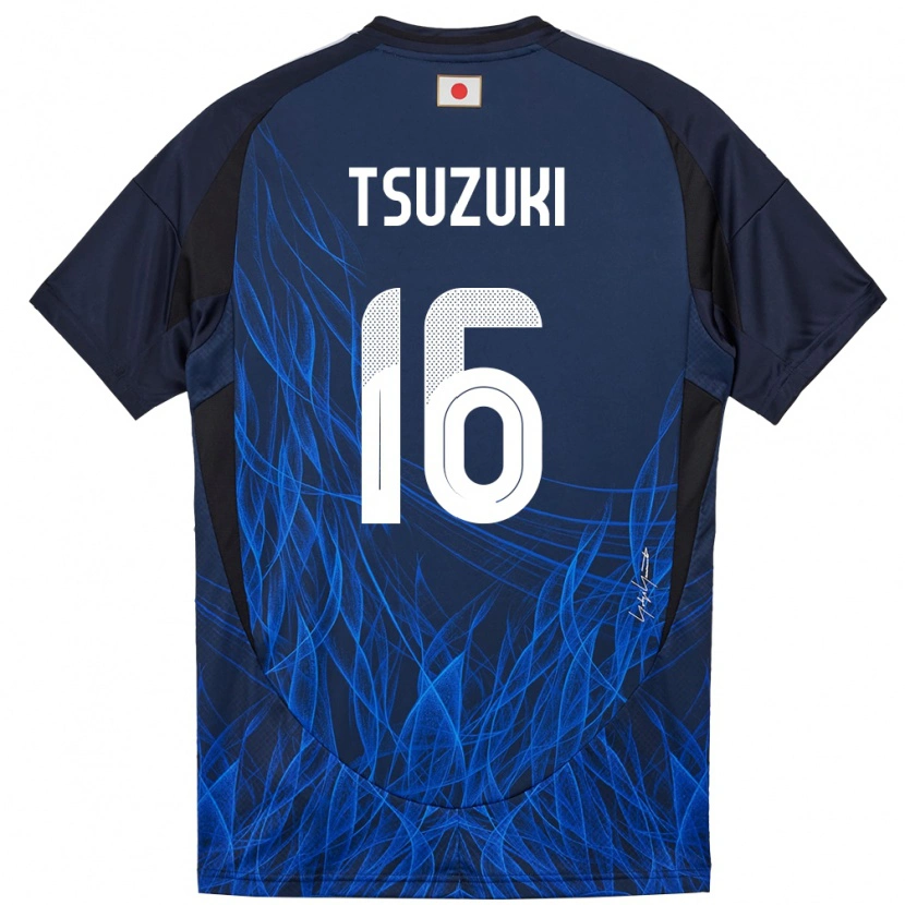 Danxen Men Japan Shunta Tsuzuki #16 Dark Blue Home Jersey 24-26 T-Shirt