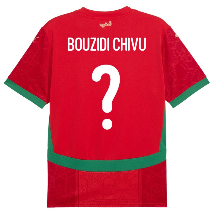 Danxen Men Morocco Rayan Bouzidi Chivu #0 Red Home Jersey 24-26 T-Shirt