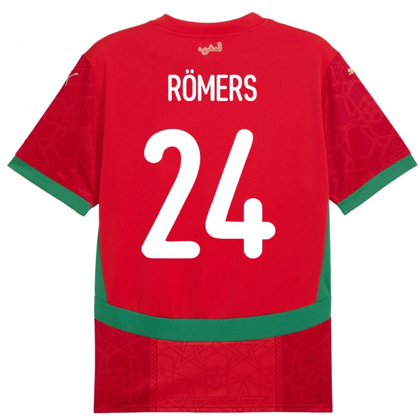 Danxen Men Morocco Arian Römers #24 Red Home Jersey 24-26 T-Shirt
