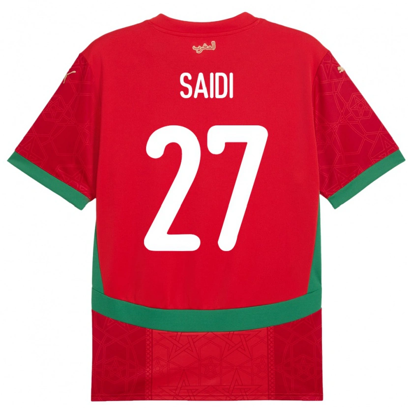 Danxen Men Morocco Yahya Saidi #27 Red Home Jersey 24-26 T-Shirt