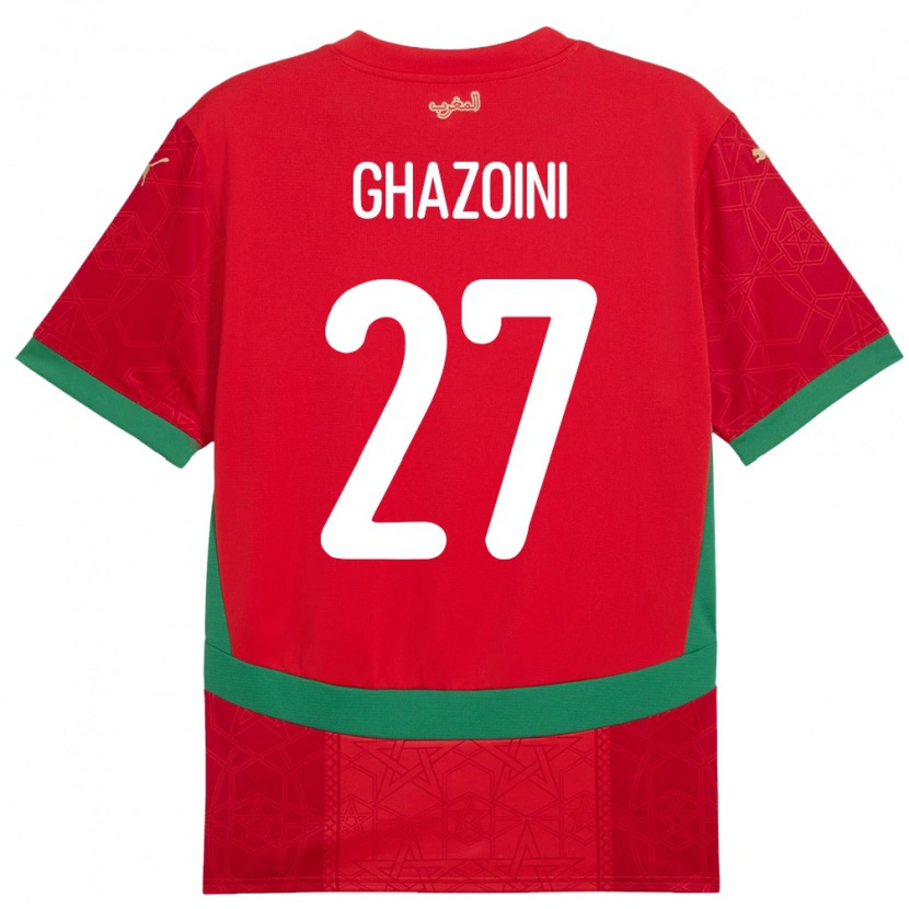 Danxen Men Morocco Amine Ghazoini #27 Red Home Jersey 24-26 T-Shirt