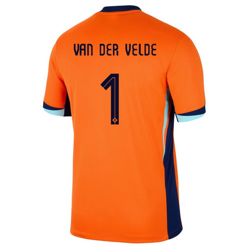 Danxen Men Netherlands Valentijn Van Der Velde #1 Orange Home Jersey 24-26 T-Shirt