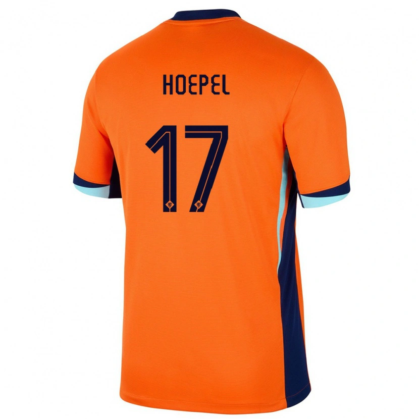 Danxen Men Netherlands Jerayson Hoepel #17 Orange Home Jersey 24-26 T-Shirt