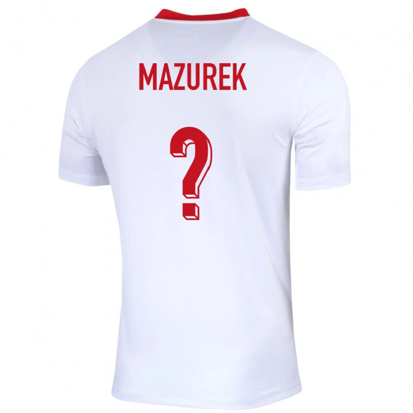 Danxen Men Poland Dawid Mazurek #0 White Home Jersey 24-26 T-Shirt