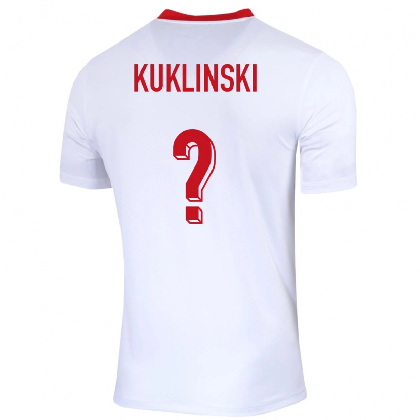 Danxen Men Poland Oliwier Kuklinski #0 White Home Jersey 24-26 T-Shirt