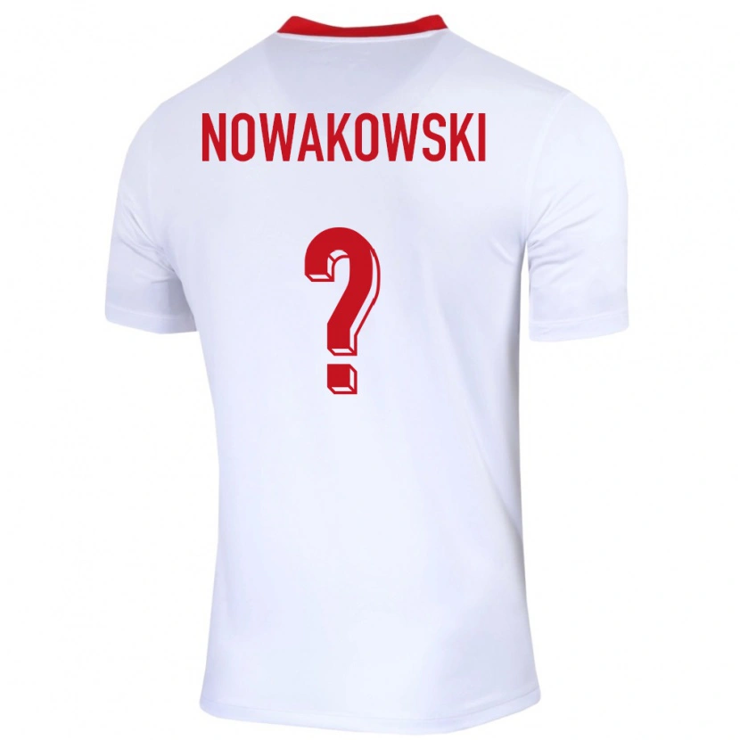 Danxen Men Poland Tobiasz Nowakowski #0 White Home Jersey 24-26 T-Shirt