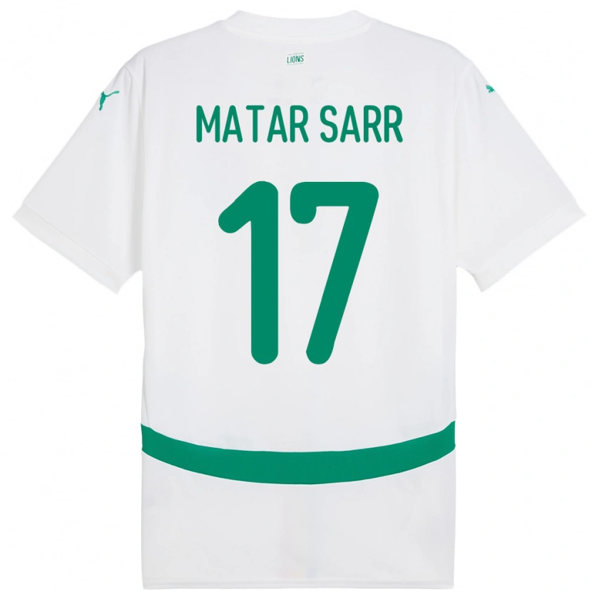 Danxen Men Senegal Pape Matar Sarr #17 White Home Jersey 24-26 T-Shirt