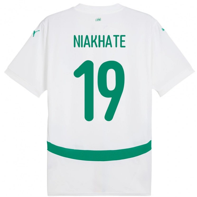 Danxen Men Senegal Moussa Niakhaté #19 White Home Jersey 24-26 T-Shirt