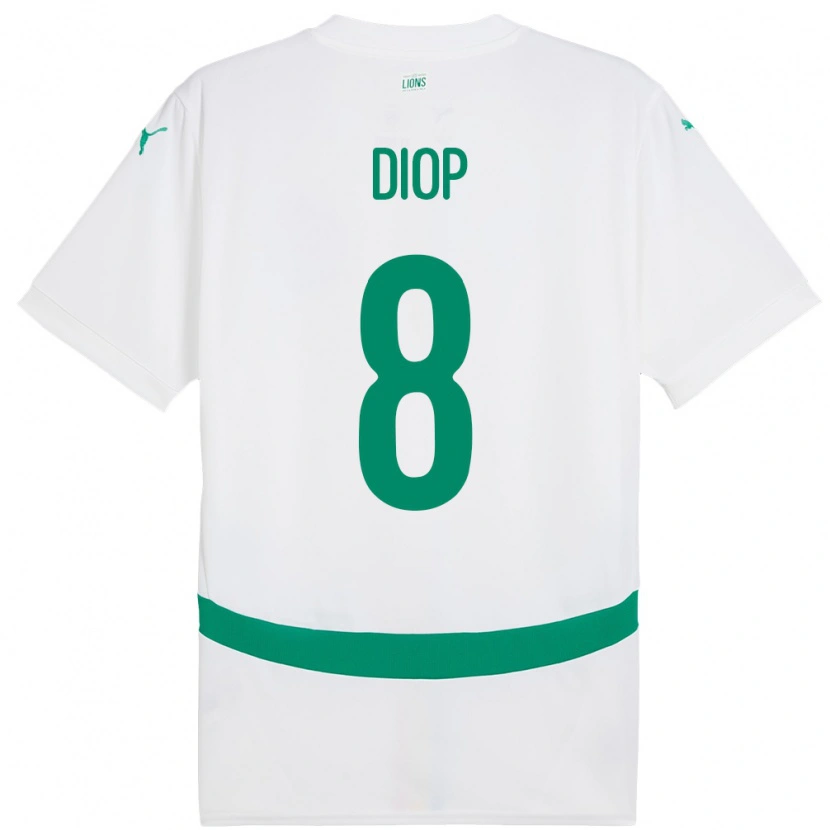 Danxen Men Senegal Amidou Diop #8 White Home Jersey 24-26 T-Shirt