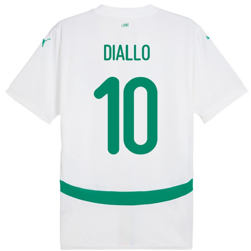 Danxen Men Senegal Samba Diallo #10 White Home Jersey 24-26 T-Shirt