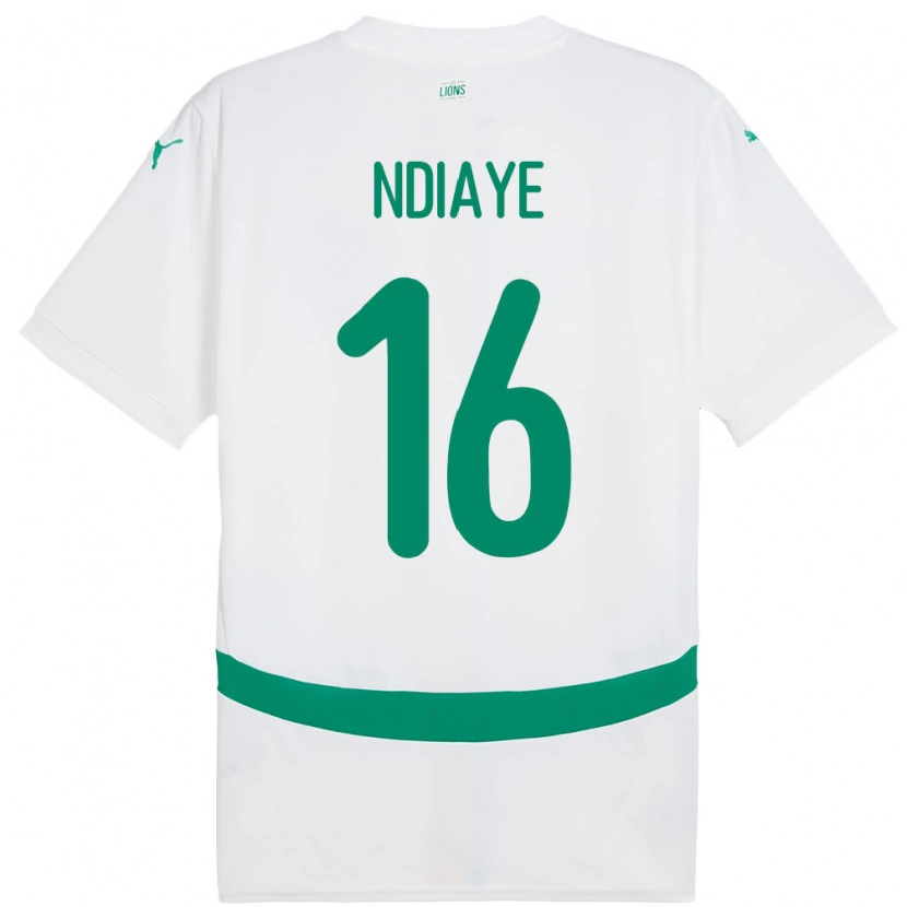 Danxen Men Senegal Mamour Ndiaye #16 White Home Jersey 24-26 T-Shirt