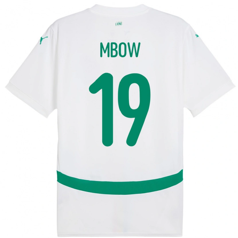 Danxen Men Senegal Mapenda Mbow #19 White Home Jersey 24-26 T-Shirt