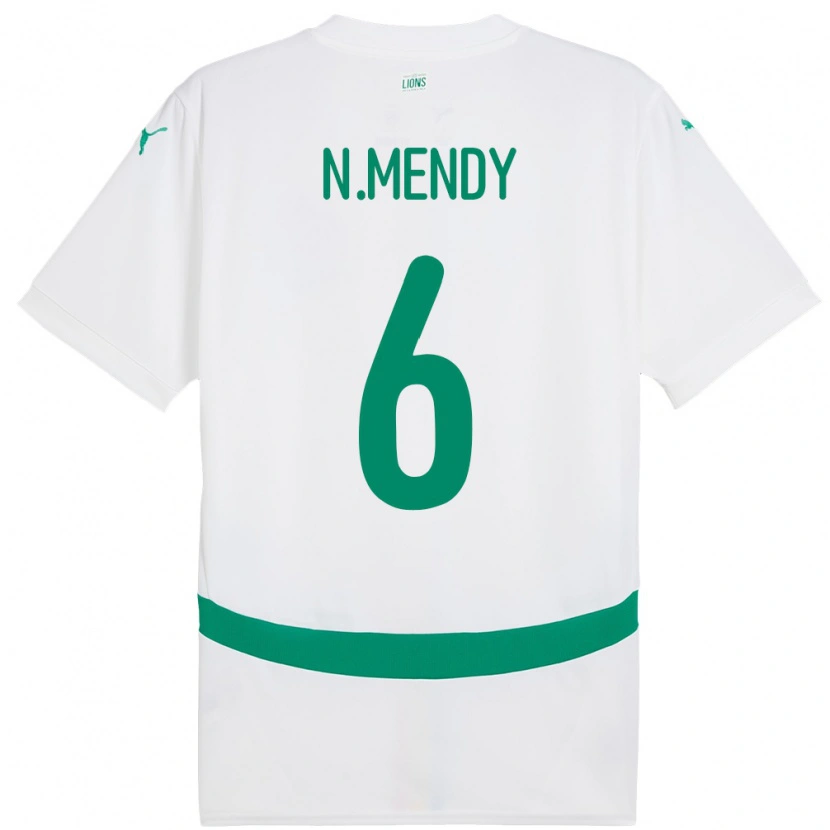 Danxen Men Senegal Nampalys Mendy #6 White Home Jersey 24-26 T-Shirt