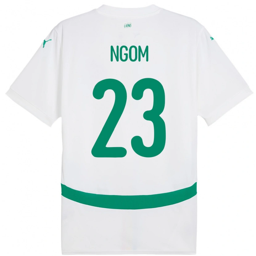 Danxen Men Senegal Astou Ngom #23 White Home Jersey 24-26 T-Shirt
