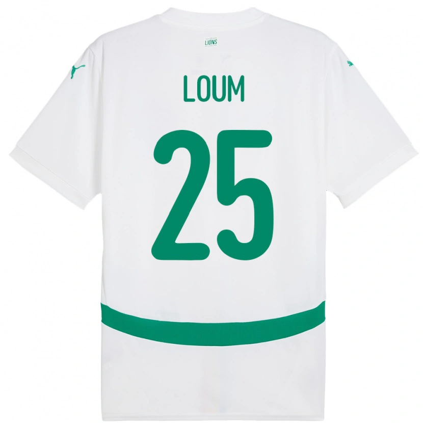 Danxen Men Senegal Mamadou Loum #25 White Home Jersey 24-26 T-Shirt