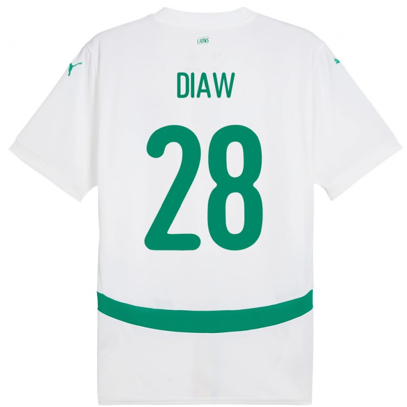 Danxen Men Senegal Mory Diaw #28 White Home Jersey 24-26 T-Shirt