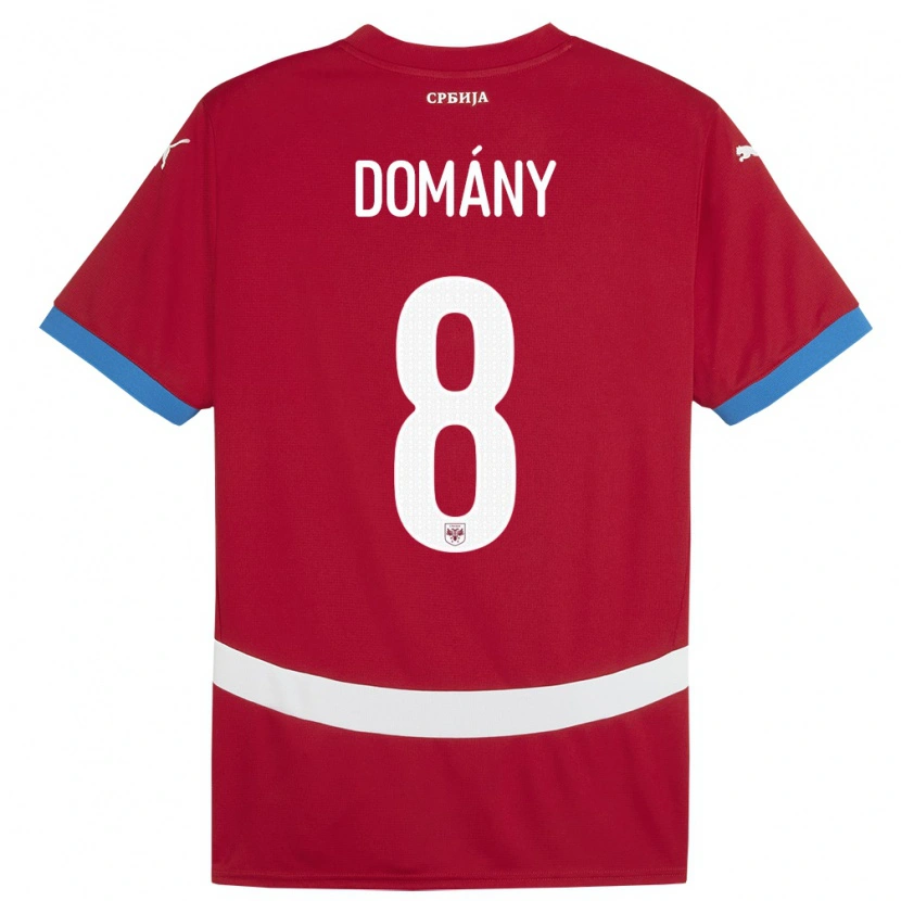 Danxen Men Serbia Bence Domány #8 Red Home Jersey 24-26 T-Shirt
