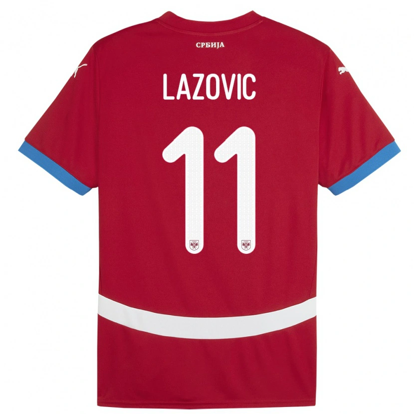Danxen Men Serbia Filip Lazovic #11 Red Home Jersey 24-26 T-Shirt