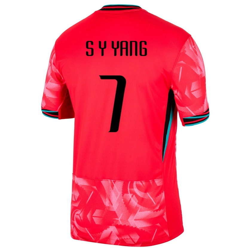 Danxen Men South Korea Si-Yeong Yang #7 Red Home Jersey 24-26 T-Shirt
