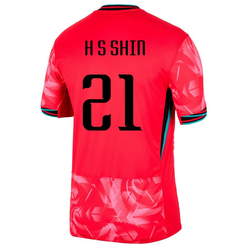 Danxen Men South Korea Song-Hoon Shin #21 Red Home Jersey 24-26 T-Shirt