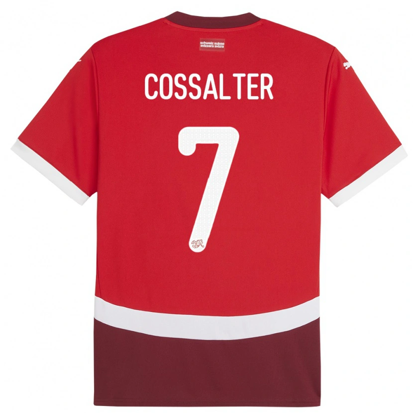 Danxen Men Switzerland Ivan Cossalter #7 Red Home Jersey 24-26 T-Shirt
