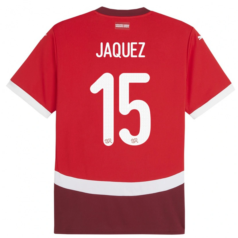 Danxen Men Switzerland Luca Jaquez #15 Red Home Jersey 24-26 T-Shirt
