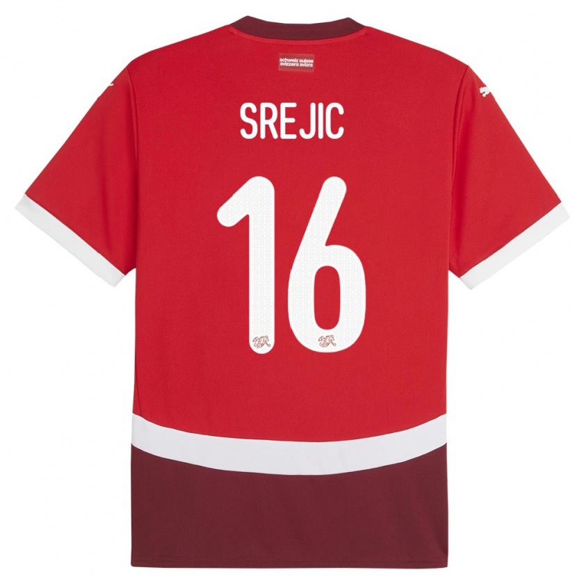 Danxen Men Switzerland Boris Srejic #16 Red Home Jersey 24-26 T-Shirt