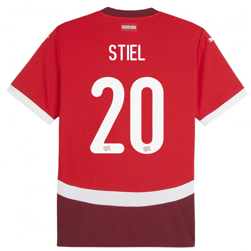 Danxen Men Switzerland Jill Stiel #20 Red Home Jersey 24-26 T-Shirt