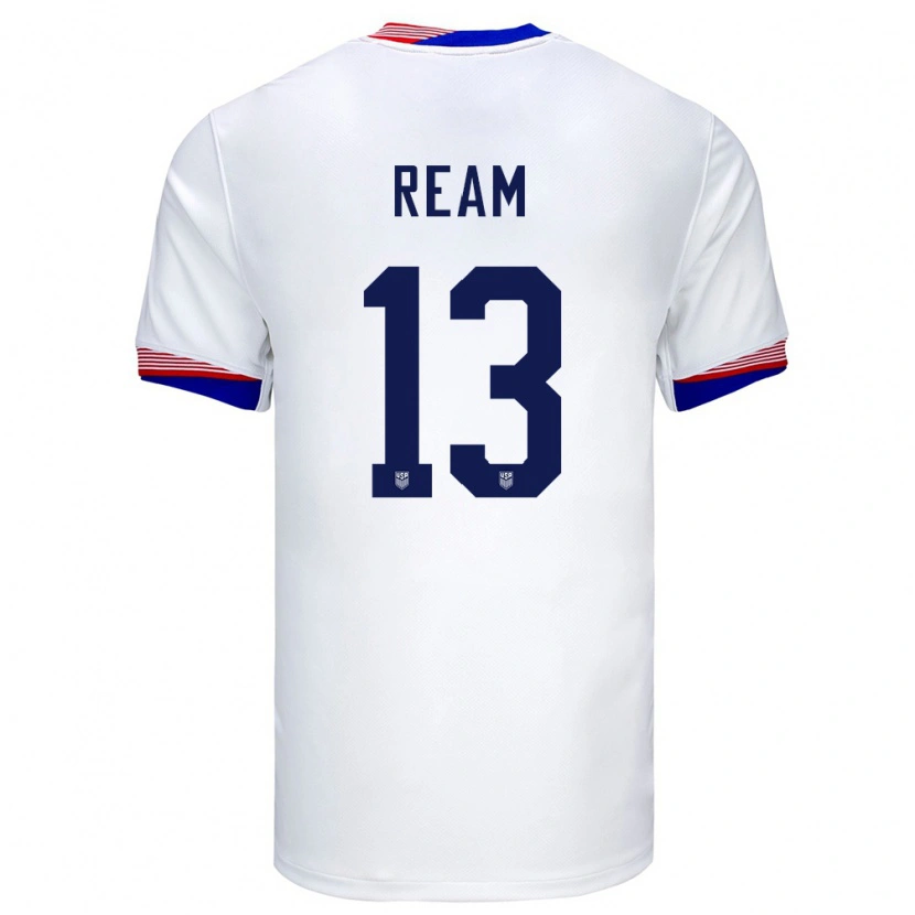 Danxen Men United States Tim Ream #13 White Home Jersey 24-26 T-Shirt